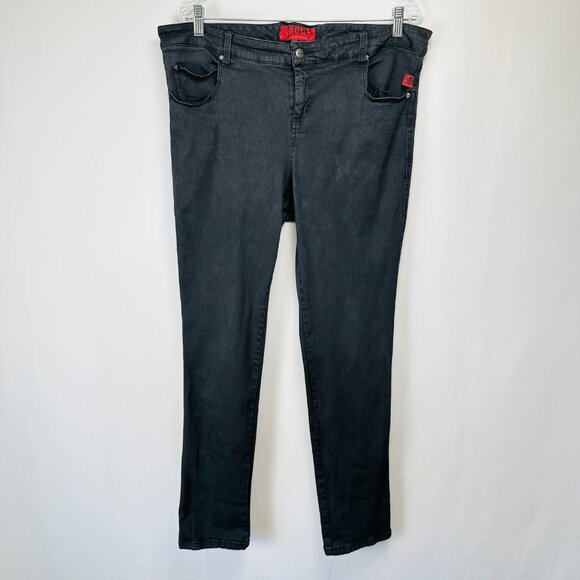 2000s Gothmal Tripp NYC Pants Womens 18S Black‎ Skinny Skull Studded Punk Raver - Picture 1 of 12